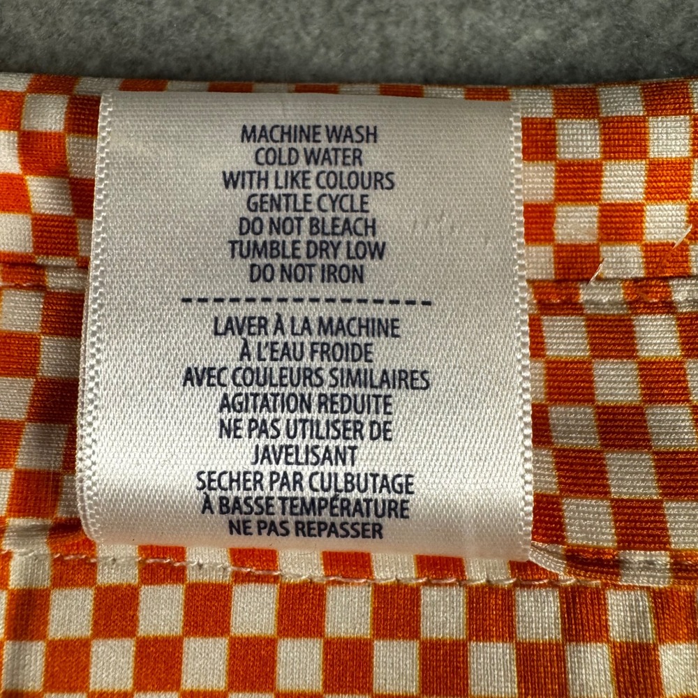 Vol Traditions Polo Men M Orange Checkered Performance Tennessee Smokey Logo - Picture 6 of 11